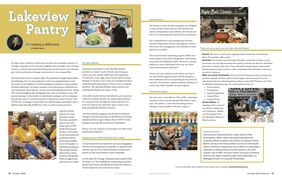 Nourishing Hope Highlighted in Chicago Real Producers Magazine!